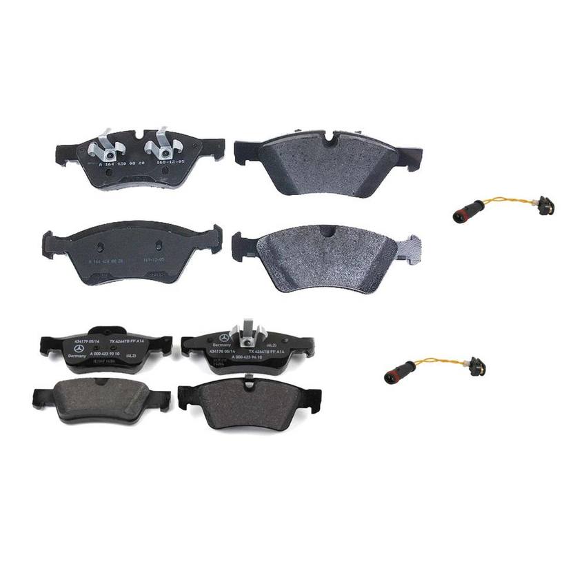 Mercedes Disc Brake Pad Set Kit - Front and Rear 164420222064